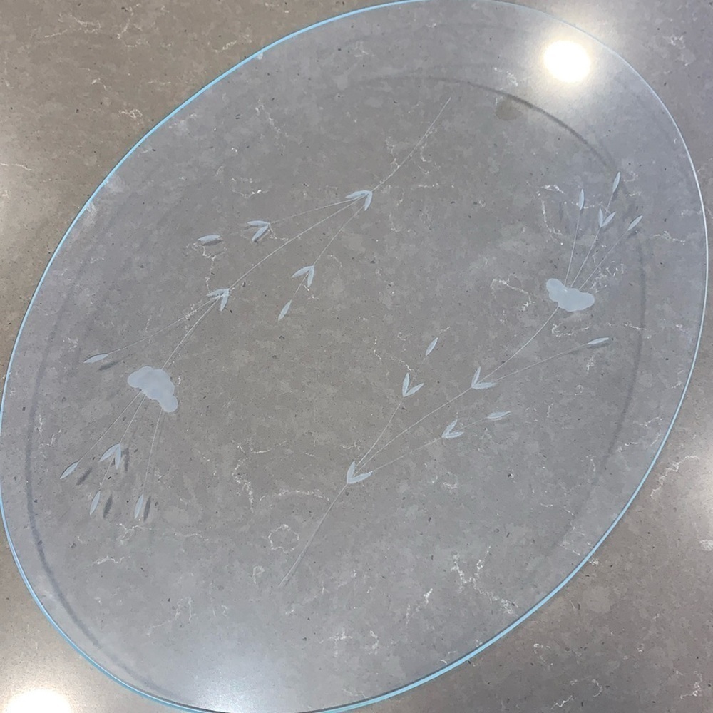 Vtg Princess House Heritage Crystal Large Oval Serving Platter 18.5” x 13 - Picture 3 of 6